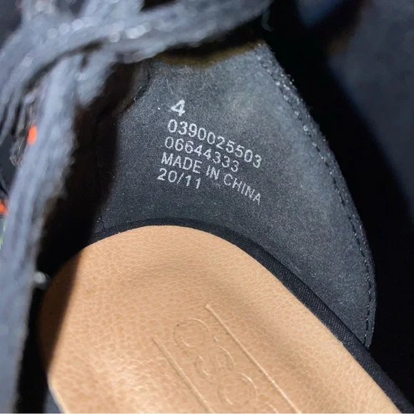 ASOS Shoes TAMIKO Size 4 Embroidered Black 4” High Wedges - Picture 3 of 15